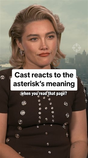How did the Thunderbolts* cast react when they found out the asterisk’s meaning? #marvel #mcu #movie #thunderbolts #asterisk #thenewavengers #newavengers #florencepugh #davidharbour #wyattrussell #julialouisdreyfus #geraldineviswanathan #reacts #reaction #script #ign #movies #interview #avengers #theavengers | IGN