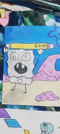 Painting 6 SpongeBob scenes!