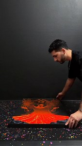 Elements series part 2 - Fire #art #artist #painting #acrylicpainting #fluidart #pouringpaint #fire #elements #nature | Chris Jacoub