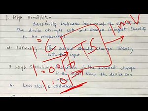 Characteristics of sensors - lecture 18/ IOT