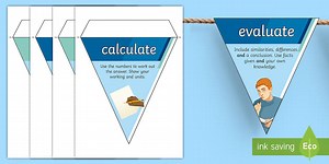 Exam Command Words Display Bunting