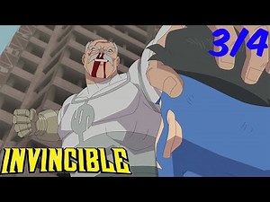 Invincible Vs Conquest Full Fight 3/4 - Invincible Season 3 Episode 8