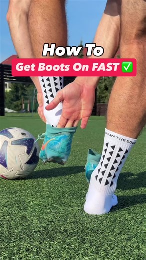 How To Get Boots On Easier With Grip Socks ✅ #football #soccer #soccertiktok
