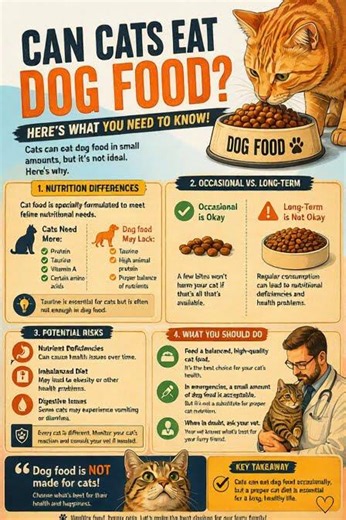 Can Cats Eat Dog Food? What Every Cat Owner Should Know #CatFood #CatCare #CatHealth