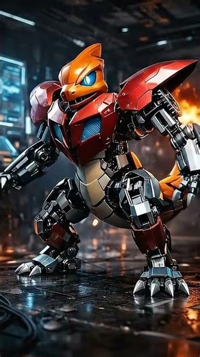 Robotic Charmander Transforms Into Charmeleon | Transformers Style