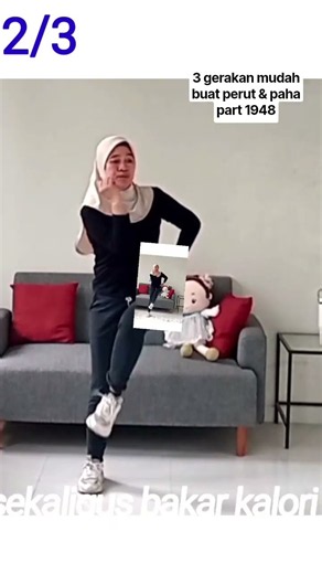 workout rutin 3 gerakan mudha buat perut dan paha #senamdirumah #workoutathome