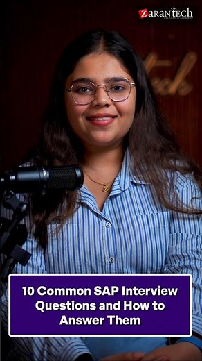 10 common SAP Interview questions and how to answer them | ZaranTech #Shorts