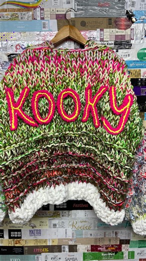 Revived by Ruby - Sustainable Artist on Instagram: "This is CUCKOO - the KOOKY one… because we’re all about celebrating individuality and quirks here ☺️✨ CUCKOO because of its symbolism with spring and rebirth, but also because I love to reclaim a slur! And therefore CUCKOO is all about hope ✨ And because I truly believe good things can come from shit times - she’s also special as I couldn’t buy anymore yarn until my tax bill was paid (achieved Monday - yay!!!) and so she was made with the liter