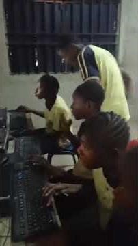 Teaching my students how to operate computer