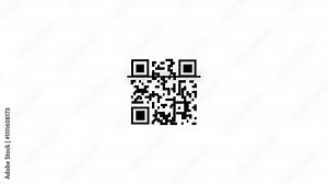 QR code scanning with smart phone on QR code for mobile app, payment and phone. Scan qr code icon. 4K video