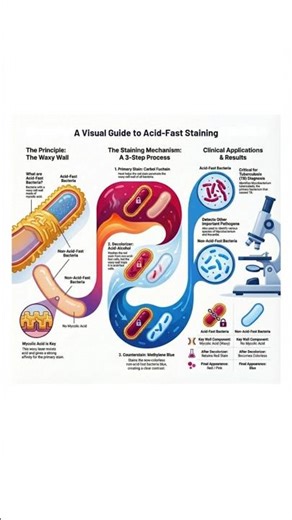 Acid Fast Staining (ZN Method) Explained in 30 Seconds | Microbiology Revision
