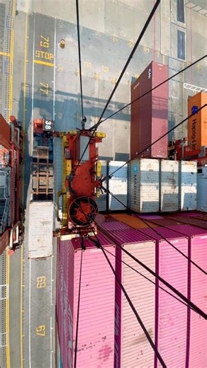 Container Handling with RTG Crane #craneoperator #containerterminal #containerhandling