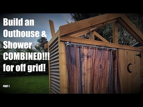 Best Off Grid Outhouse & Shower Combo! For Cheap! Prep your new homestead for comfort and safety!