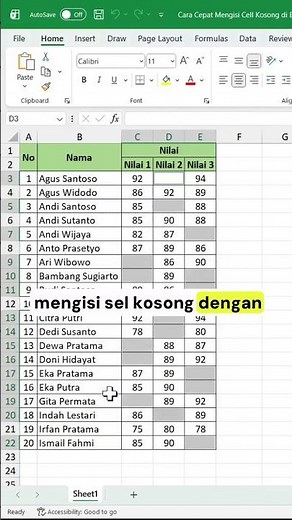 Quick Way to Fill Empty Cells in Excel #computertutorial #excel #exceltutorial #exceltips