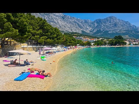 Baška Voda Croatia 4K Makarska Riviera Walking Tour 2025