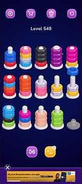 Nut Sort Level 549 Walkthrough | Nuts — Color Sort 549 solution