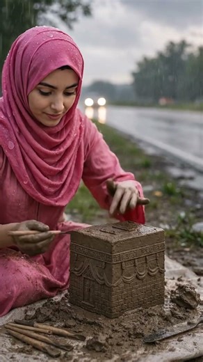 Grandeur in Miniature | Clay Masjid al-Haram| AI Art ☪️🕋🤲#masjidalharam #IslamicArt #shorts #kaaba