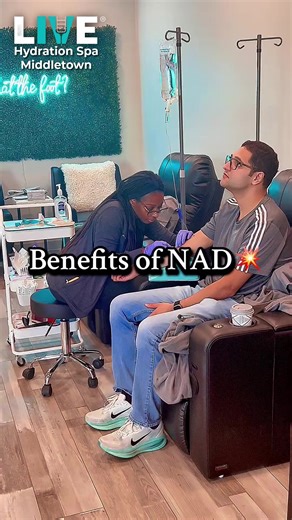 💥Why NAD ? NAD is a powerful coenzyme your body relies on for energy, cellular repair, and overall wellness. When levels drop, you may feel it: fatigue, brain fog, slower recovery, and reduced focus. Boosting NAD can help: ✨ Increase natural energy ✨ Support metabolism ✨ Enhance mental clarity ✨ Improve mood focus ✨ Promote healthy aging ✨ Aid cellular repair recovery Ready to feel the difference? 💧 Live Hydration Spa Middletown offers NAD IV therapy and injections to help you recharge from th