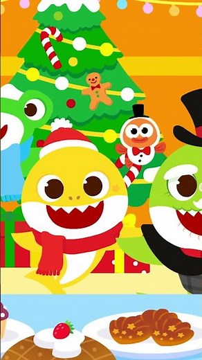 鯊魚一家祝大家聖誕快樂！🎄 Christmas 聖誕節歌曲 兒歌 童話故事 鯊魚歌 嘟嘟嘟 | Baby Shark 碰碰狐 Pinkfong #shorts