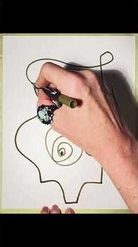 ASMR of Freestyle contour drawing. Part 2. Basic line.