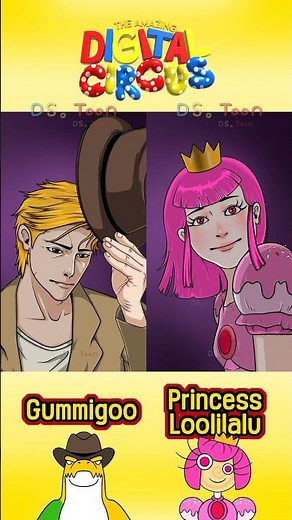 Princess Loolilalu & Gummigoo Human Version Transformation | The Amazing Digital Circus