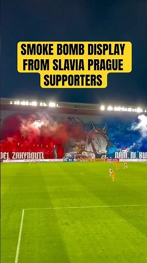 🔥 Crazy Ultras Show! Slavia Prague Fans Light Up Stadium with Smoke Bombs 💨🔴⚪ | Epic Match
