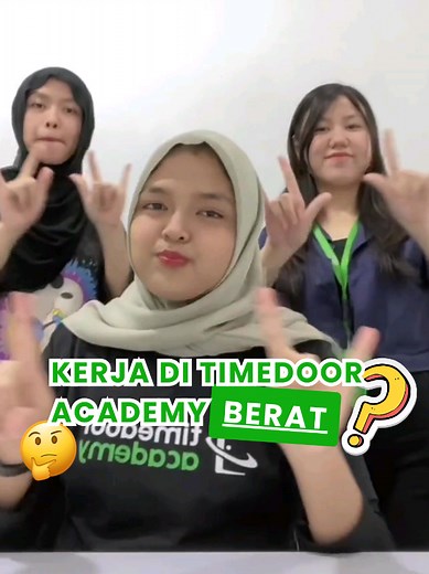 Yakin masih mikir kerja di Timedoor Academy berat? Padahal kita di sini sibuk… velocity-an 😎✌️ Ceritain dong ekspektasi vs realita kerja kalian di kolom komentar! 👇 #lifeattimedoor #teamdoor #timedooracademy #lokerbali #lokermalang #lokerpalu #lokerbandung #loker #hiring #semarang #surabaya #velocity #makassar #intern #fulltime #stecu #career #mangu #trendfuji #rahajeng