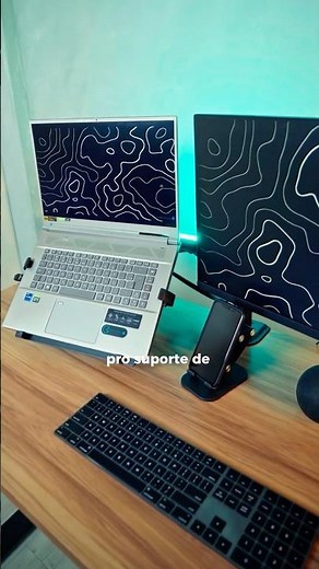 Suporte Duplo de Mesa para Monitor 17 a 32 e Notebook TM24C - Central Suportes #tecnologia
