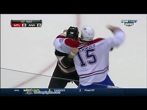 George Parros vs Tim Jackman Mar 5, 2014