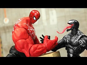 Spider-man vs Venom Battle on Wrestling Hands In Spider-verse | Figure Stop Motion