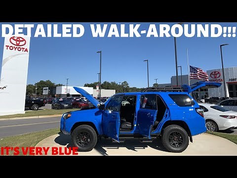 2019 VOODOO BLUE TOYOTA 4RUNNER TRD PRO DETAILED WALK AROUND / REVIEW