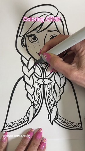 Coloring ASMR on TikTok