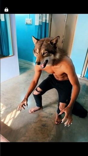 💀👀 half human and wolf with transformation 👻😈