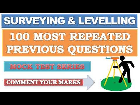 Surveying and Levelling 100MCQ | Civil Engineering MCQ | Overseer | Tracer | KWA | SSC JE