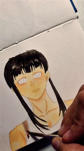 Drawing maki from fireforce #maki #fireforce #animeart #explorepag #watercolorpainting #myart #fyp