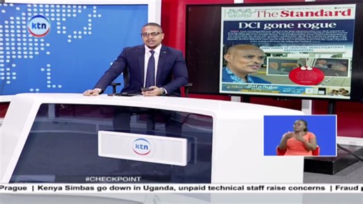Monday's headline in Kenya's bold newspaper The Standard: DCI gone rogue. #Checkpoint | KTN News Kenya