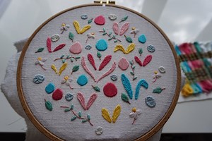 Embroidery Colorful Easter, Pattern PDF 19 Cm Basic Stitches, Easy With Video Tutorial. - Etsy