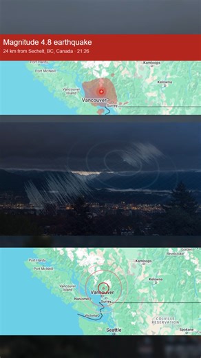 🔴 BREAKING NEWS: EARTHQUAKE SHAKES WEST VANCOUVER – FEBRUARY 21, 2025 🔴 A magnitude 4.8 earthquake struck 40 km northwest of West Vancouver at 1:26 PM local time, with a shallow depth of just 10 km. The quake shook buildings, rattled windows, and was widely felt across Vancouver, the Sunshine Coast, and beyond. While no major damage or injuries have been reported, experts warn that the region remains highly vulnerable to larger and more destructive earthquakes. Events like this serve as a remi
