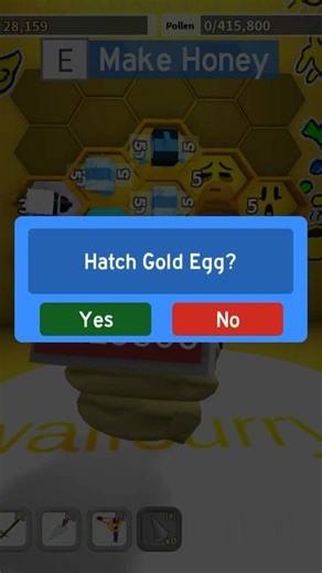 Opening A Gold Egg In Bee Swarm Simulator Roblox #roblox #beeswarmsimulator