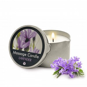 FLOWERLAND Lavender Massage Oil Candle for Couple & Home Spa - Moisturizing Massage Oil Candle