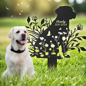 43K reactions · 3.9K shares | Celebrate your cherished furry friend with our elegant dog garden stake. Keep their spirit alive in your garden #geckocustom #personalized #memorial #gardenstake #doglover #dog | Pawsome Parents | Facebook