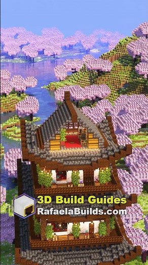 Minecraft Easy Japanese Temple 🏯 Download Build Link in bio📝 #minecraft #minecraftbuilding