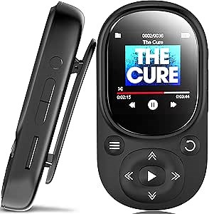 64GB MP3 Player with Bluetooth 5.2,HiFi Music Player with Clip, Portable MP3 Player with 1.5" Screen/Pedometer for Sports,Running, Earphone Included,Ideal Gift