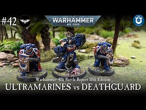Space Marines (Ultramarines) vs Chaos (Deathguard) Warhammer 40k 10th Edition Battle Report