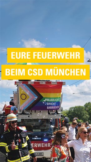 ❤️🚒 Making-of: Die Feuerwehr München beim CSD 🚒❤️ Wir sagen DANKE an alle, die mit uns bei der Parade in München Seite an Seite gefeiert haben und DANKE an alle, die unsere Teilnahme möglich gemacht haben. 🫶 Im Video gibts einen kleinen Einblick in die Vorbereitung und Planung – von der ersten Idee bis hin zum CSD selbst. 🥳 Wir wollen ein Zeichen setzen für Toleranz, für Verständnis und für ein offenes Miteinander, denn #BlaulichtBrichtBarrieren! 🌈 Landeshauptstadt München KVR München.de CS