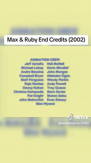 Max & Ruby End Credits from 2002