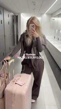Thaimaa matkustusvlogi 🛩️🎀 Treeni-ja lentokenttäfitit on Dfyneltä, alekoodi 'SARA' 🩷