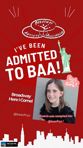 Phoenix's audition went well and we are super proud of her for everything she's been able to accomplish. @baaofNYC thank you for the opportunity! | Growing up Schlake