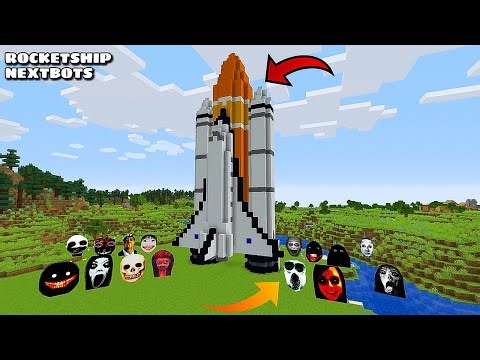 SURVIVAL ROCKET SPACE SHUTTLE WITH 100 NEXTBOTS 😱 in Minecraft -Gameplay -Coffin Meme