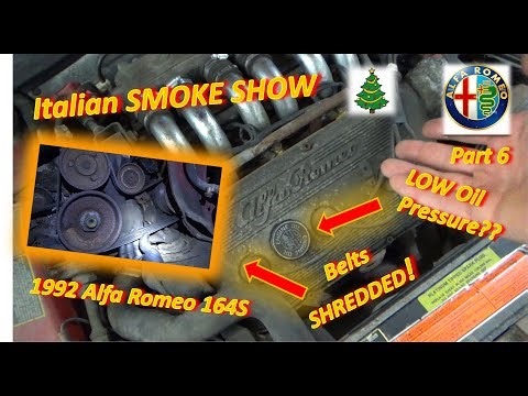 (Pt 6) Italian SMOKE SHOW: Low Oil Pressure?? ('92 Alfa Romeo 164S)